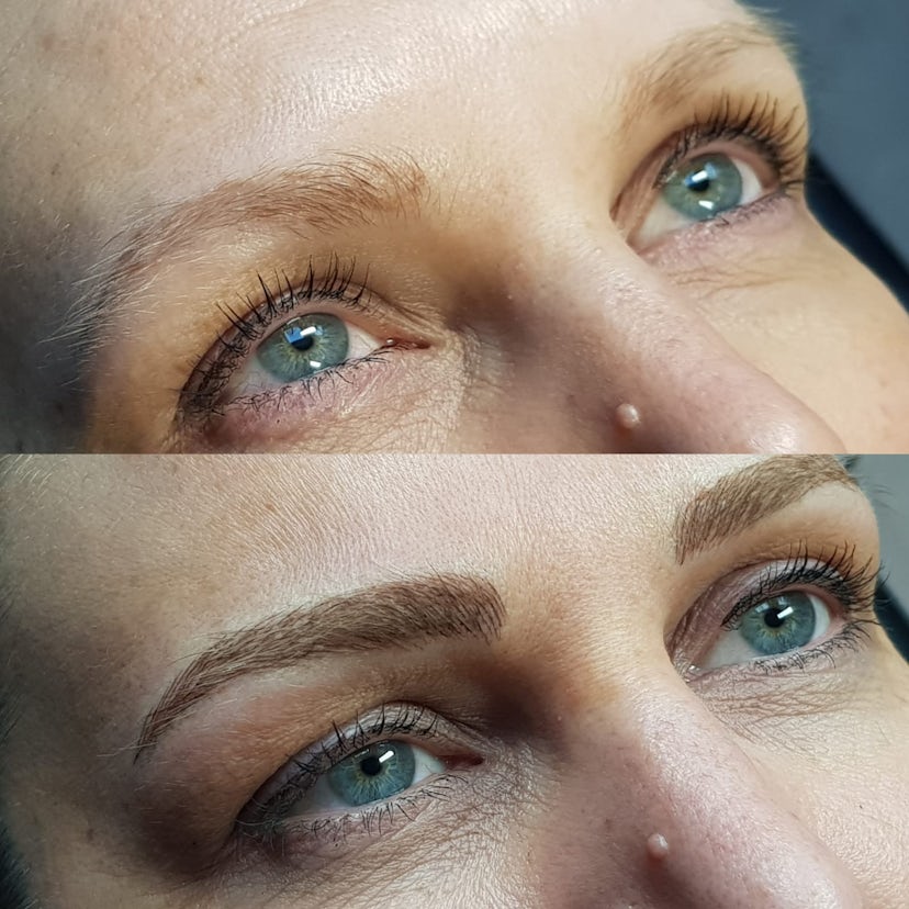 Permanent make-up oogschaduw