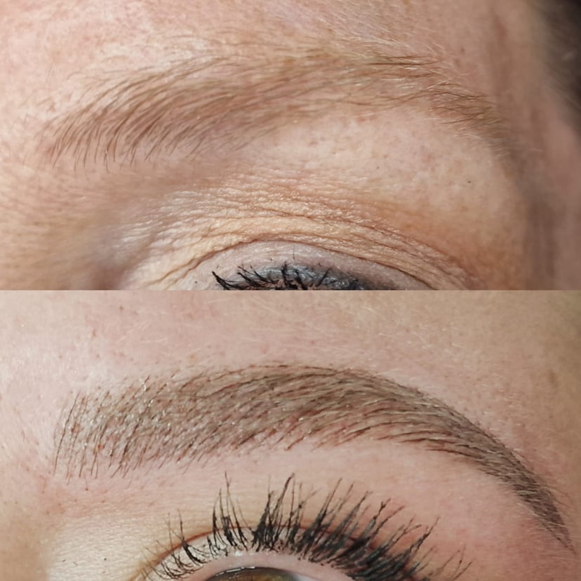 Wenkbrauw pmu donkerblond