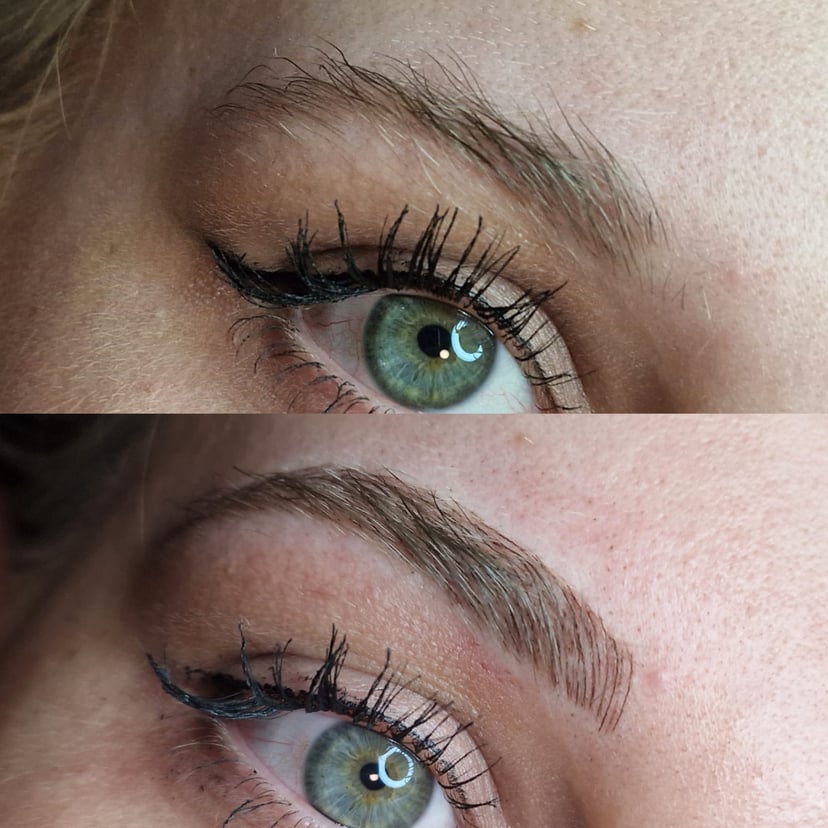 Permanente make-up -up wenkbrauw