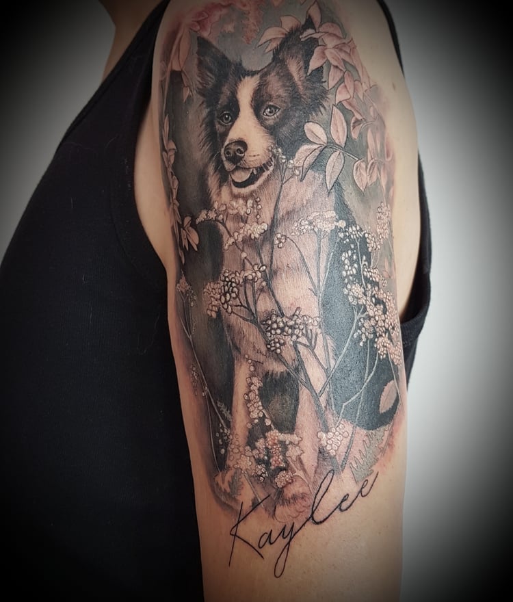 Honden tattoo, dogtattoo