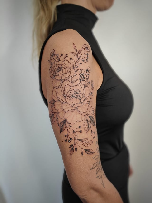 Botanische fine line sleeve