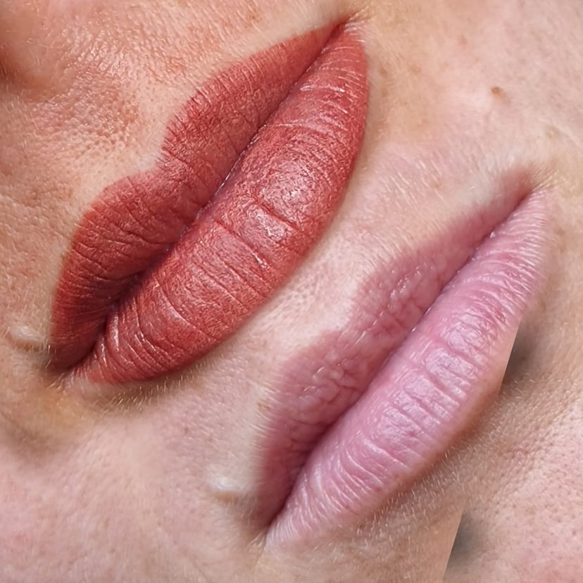 Permanente make-up-up full lips