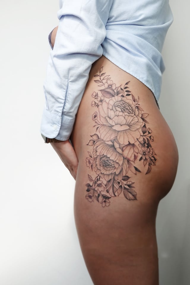 Fine line botanical hey-stuk