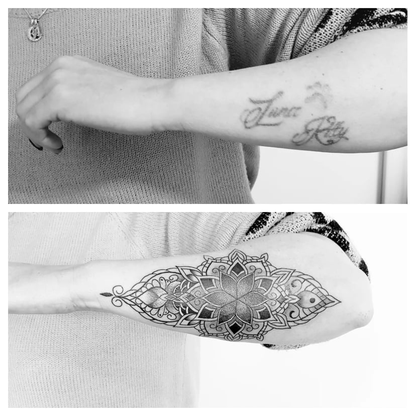 Cover-up na laserbehandeling